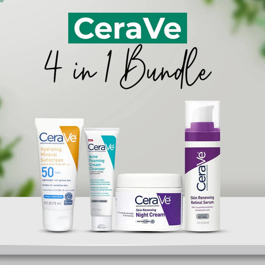 CeraVe 4-in-1 Skincare Kit – Cleanser, Serum, Sunblock & Night Cream